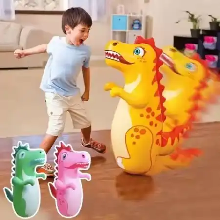 Childrens Dinosaur Punching Toy (Yellow) - Pumper Free