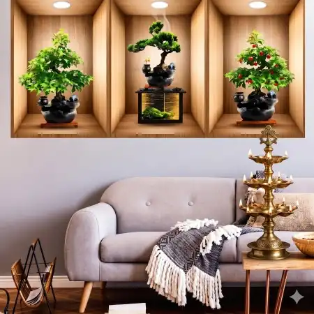 3pcs Set Artificial Wall Sticker (B06)