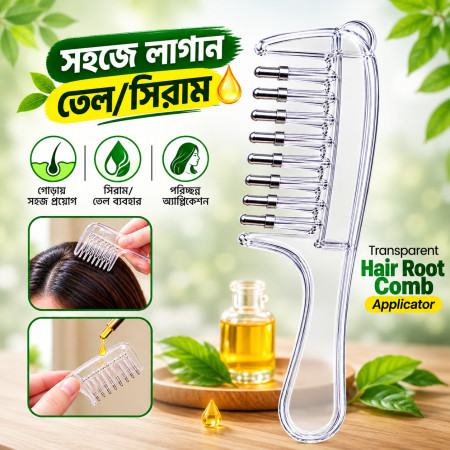 Transparent Hair Root Comb Applicator