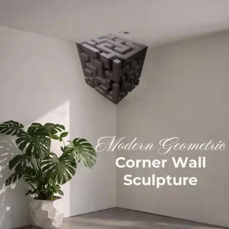 Interlocking Puzzle Corners 3D Wall Art